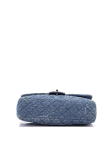 Chanel Classic Single Flap Bag Quilted CC Printed Denim Medium (view 2)
