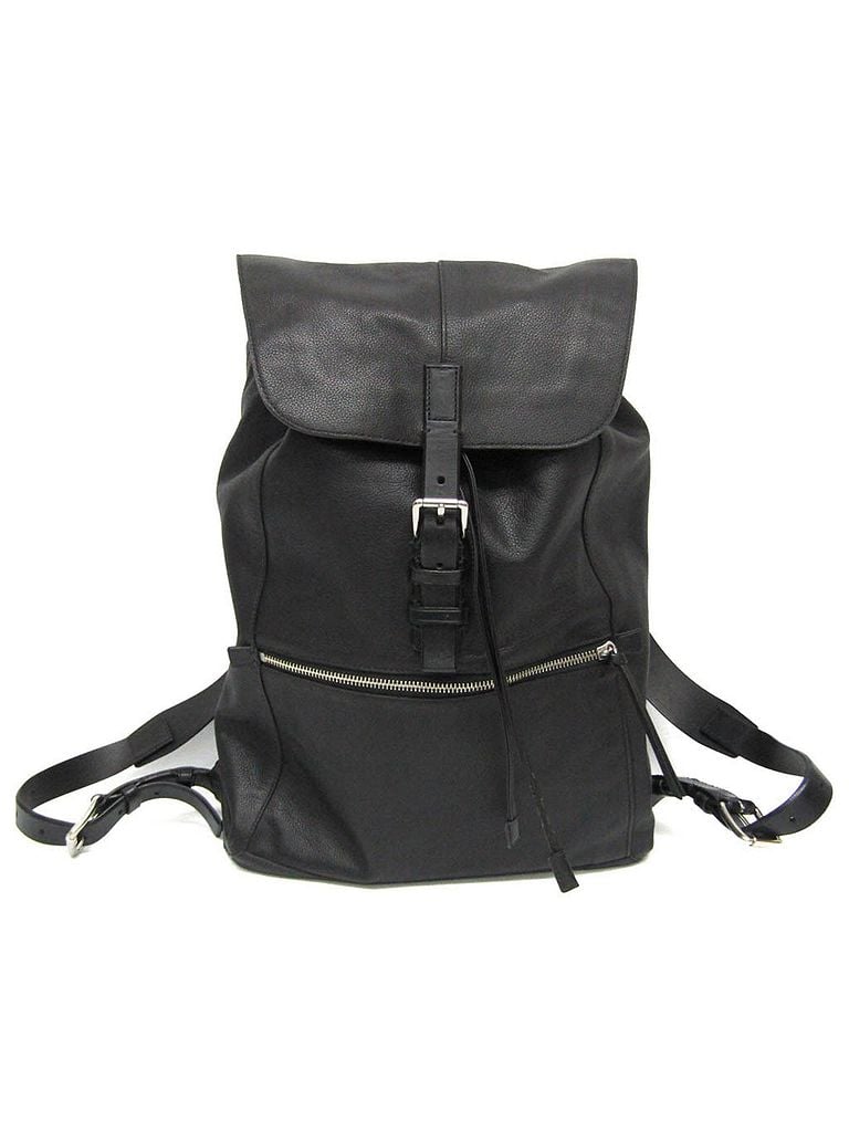 Coach 100% Leather Solid Black Black Leather Backpack One size - photo 1