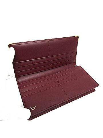 Cartier Must Bordeaux Leather Long Wallet (Bi-Fold) (view 2)