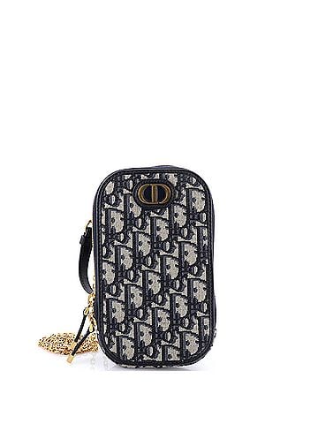 Christian Dior 30 Montaigne Phone Holder on Chain Oblique Canvas (view 1)