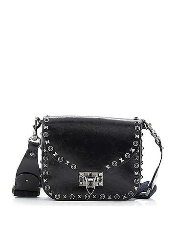 Valentino Garavani Rolling Rockstud Crossbody Bag Leather with Cabochons Small (view 1)