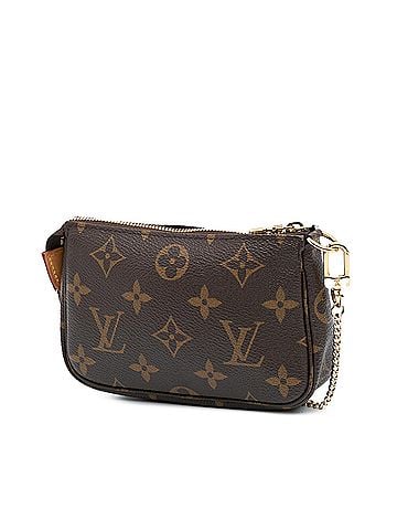 Louis Vuitton 100% Coated Canvas Brown Monogram Mini Pochette Accessoires One size