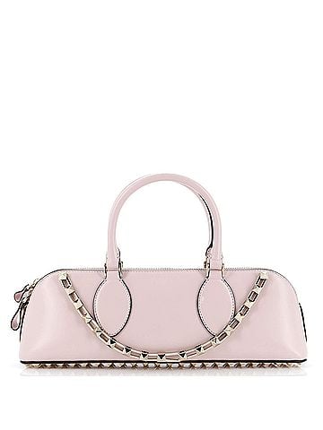 Valentino Garavani Rockstud Zip Up Top Handle Bag Leather East West (view 1)