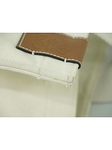 Loewe Paula's Ibiza White Canvas Tote Bag (view 2)