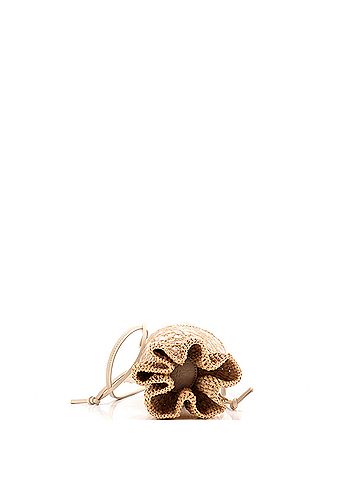 Loewe Paula's Ibiza Fish Pouch Raffia with Sequins (view 2)