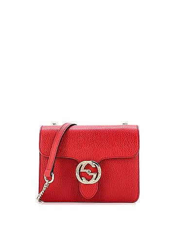 Gucci Interlocking Shoulder Bag Leather Small (view 1)