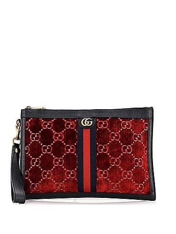 Gucci Ophidia Zip Pouch GG Velvet Large (view 1)