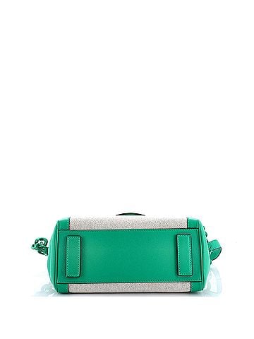 Versace La Medusa Top Handle Bag Leather with Canvas Medium (view 2)