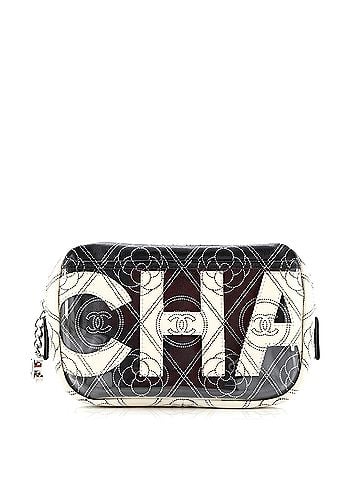 Chanel Logo Camera Case Clutch Printed Coated Canvas (view 1)