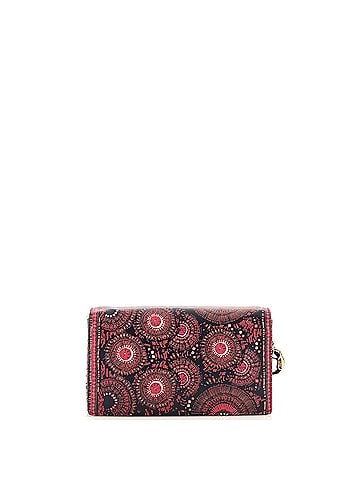 Christian Dior Lady Dior Wallet on Chain Pouch Printed Leather (view 2)