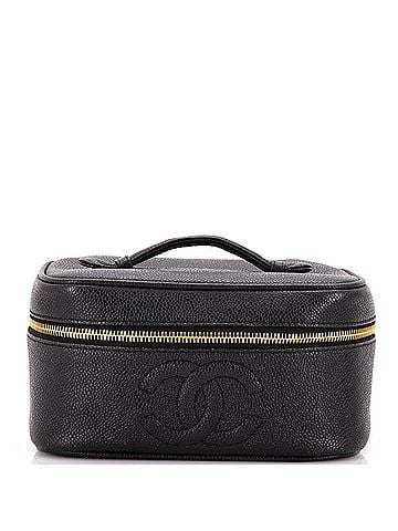 Chanel Vintage Timeless Cosmetic Case Caviar Medium (view 1)