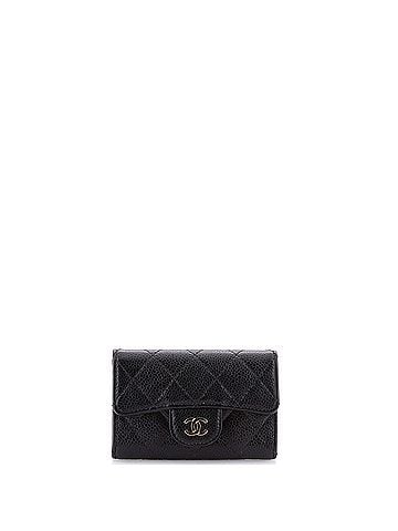 Chanel Classic Flap Card Case Quilted Caviar (view 1)