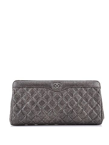 Chanel CC Frame Clutch Quilted Caviar Large (view 1)