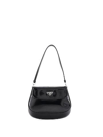 Prada Cleo Flap Shoulder Bag Spazzolato Leather Small (view 1)