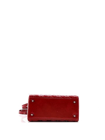 Christian Dior Lady Dior Bag Cannage Quilt Patent Medium (view 2)