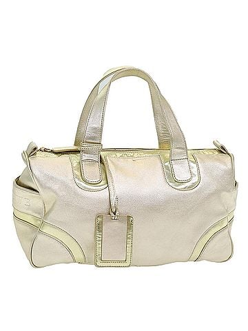 Loewe -- Gold Leather Handbag (view 1)