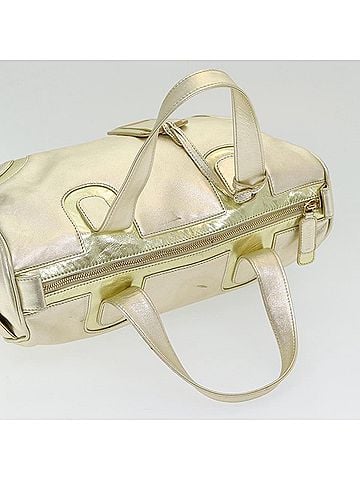 Loewe -- Gold Leather Handbag (view 2)