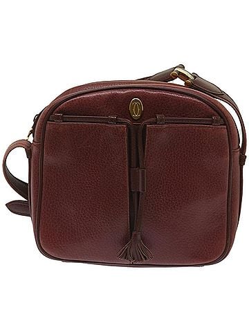 Cartier Must De  Red Leather Shoulder Bag (view 1)