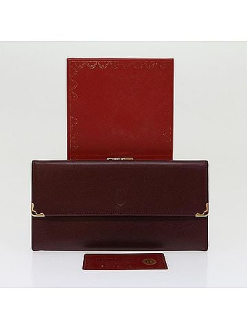 Cartier Must De  Red Leather Wallet (view 2)