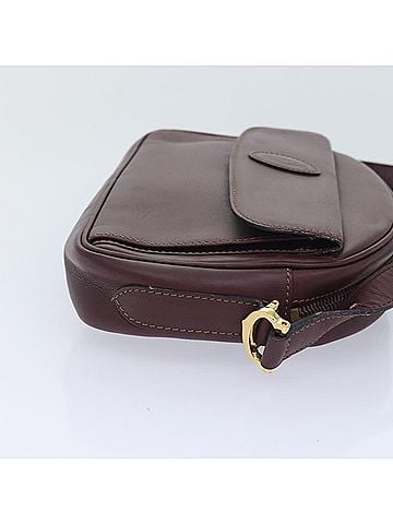 Cartier Must De  Burgundy Leather Shoulder Bag (view 2)