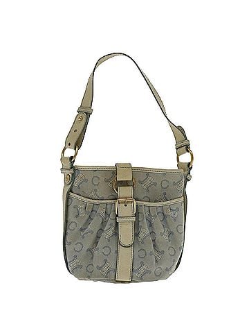 Céline Blue Canvas Shoulder Bag (view 1)