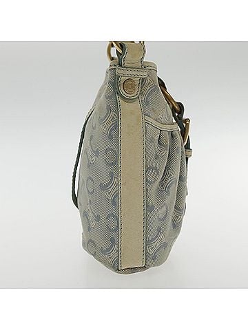 Céline Blue Canvas Shoulder Bag (view 2)