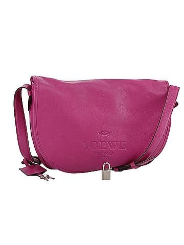 Loewe Pink Leather Shoulder Bag (view 1)