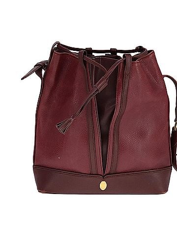 Cartier Must De  Burgundy Leather Shoulder Bag (view 1)