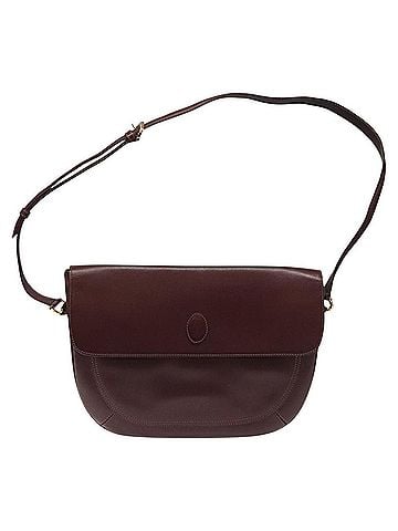 Cartier Must Line Brown Leather Shoulder Bag (view 1)