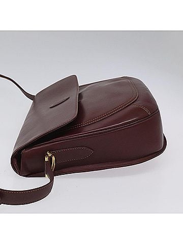 Cartier Must Line Brown Leather Shoulder Bag (view 2)