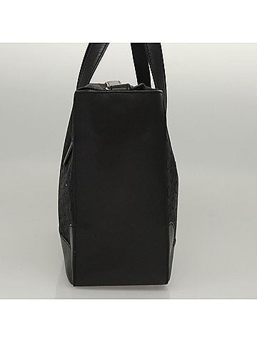 Céline 100% Canvas Solid Black Macadam Black Canvas Handbag One size
