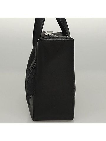 Céline 100% Canvas Solid Black Macadam Black Canvas Handbag One size