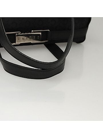 Céline 100% Canvas Solid Black Macadam Black Canvas Handbag One size