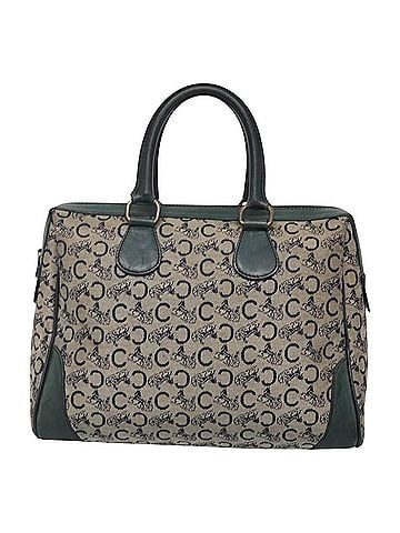 Céline Macadam Navy Canvas Handbag (view 1)