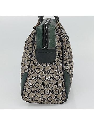 Céline Macadam Navy Canvas Handbag (view 2)