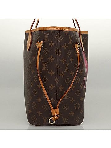 Louis Vuitton Neverfull Mm Brown Canvas Tote Bag (view 2)