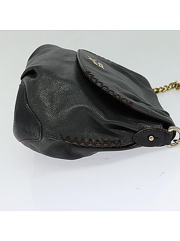 MCM Grey Leather Shoulder Bag (view 2)