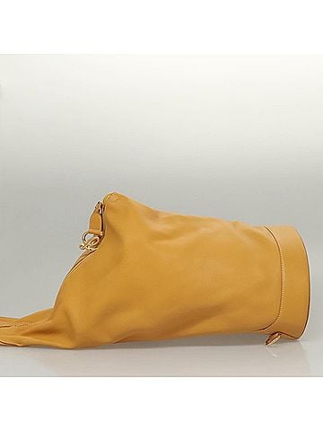 Loewe Anton Yellow Leather Shoulder Bag (view 2)