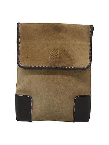 Loewe Anagram Beige Suede Shoulder Bag (view 1)