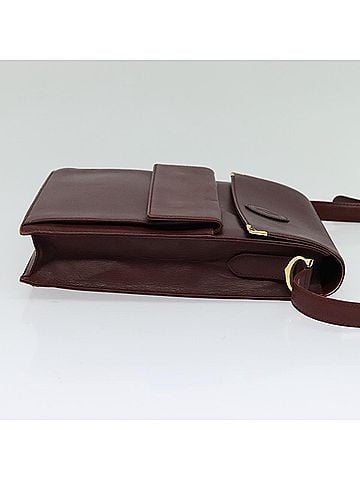 Cartier Must De  Burgundy Leather Shoulder Bag (view 2)