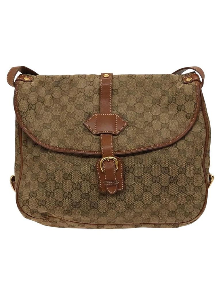 Gucci 100% Canvas Solid Tan Gg Canvas Beige Canvas Shoulder Bag One size - photo 1