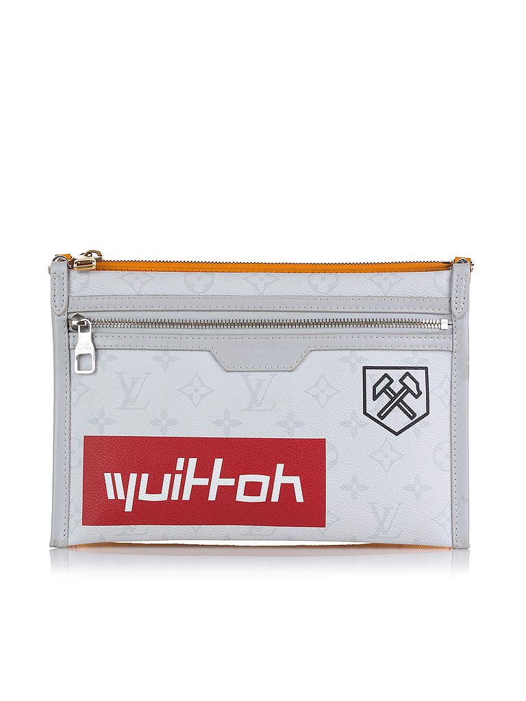 Louis Vuitton 100% Coated Canvas Gray Monogram Antartica Double Flat Messenger One size - photo 1