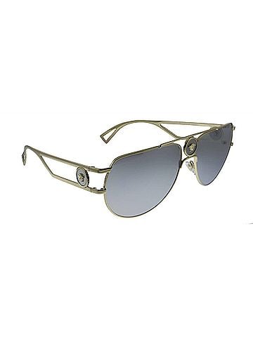 Versace Aviator Metal Sunglasses With Silver Mirror Lens (view 1)