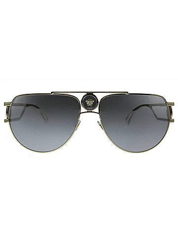 Versace Aviator Metal Sunglasses With Silver Mirror Lens (view 2)