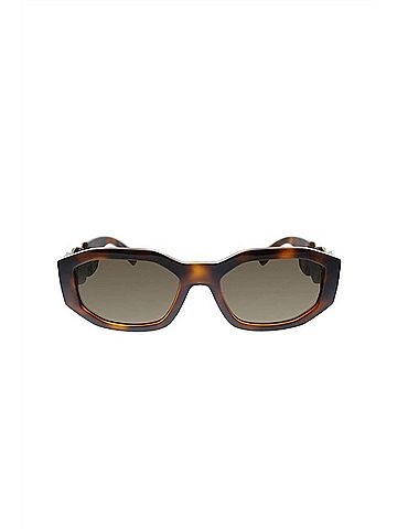 Versace Geometric Plastic Sunglasses With Brown Lens (view 2)