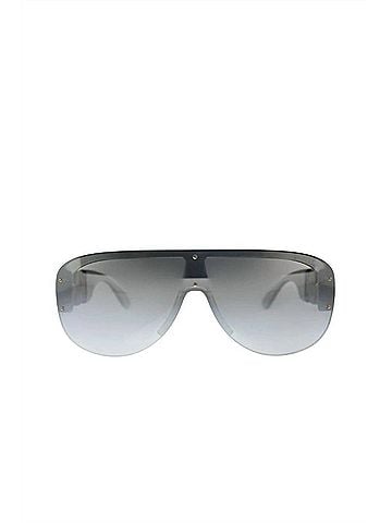 Versace Shield Plastic Sunglasses With Grey Mirror Lens (view 2)