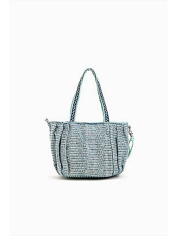 America & Beyond Women's Beaded Ruched Tote With Crossbody Strap (view 2)