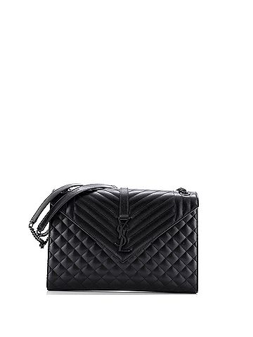 Saint Laurent Classic Monogram Envelope Satchel Mixed Matelasse Leather Large (view 1)