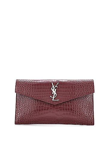 Saint Laurent Uptown Pouch Crocodile Embossed Leather (view 1)