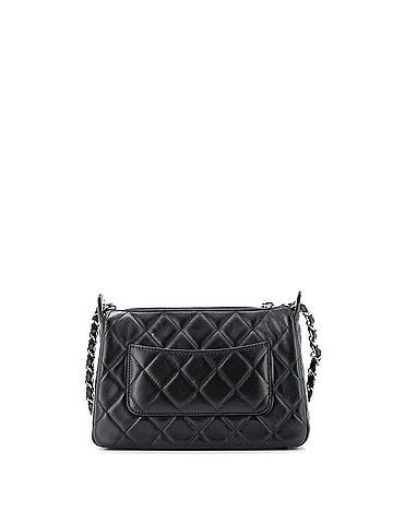 Chanel CC Front Pocket Zip Clutch with Chain Quilted Lambskin Large (view 2)